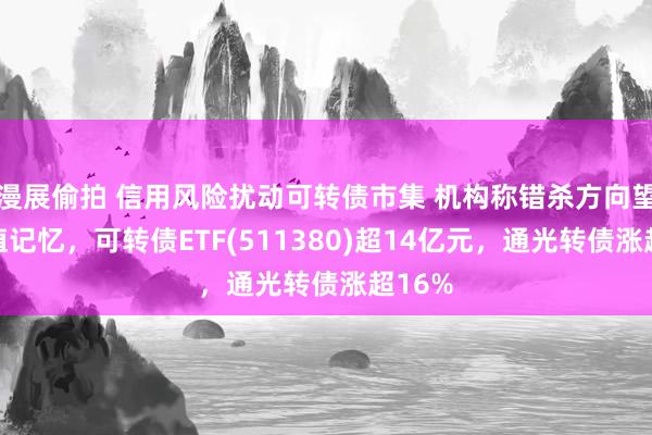 漫展偷拍 信用风险扰动可转债市集 机构称错杀方向望迎价值记忆，可转债ETF(511380)超14亿元，通光转债涨超16%