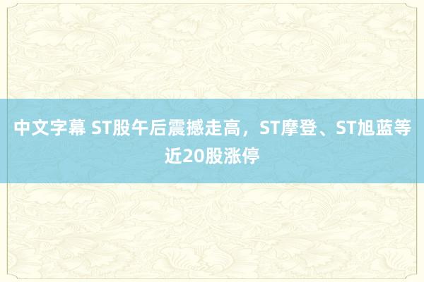 中文字幕 ST股午后震撼走高，ST摩登、ST旭蓝等近20股涨停